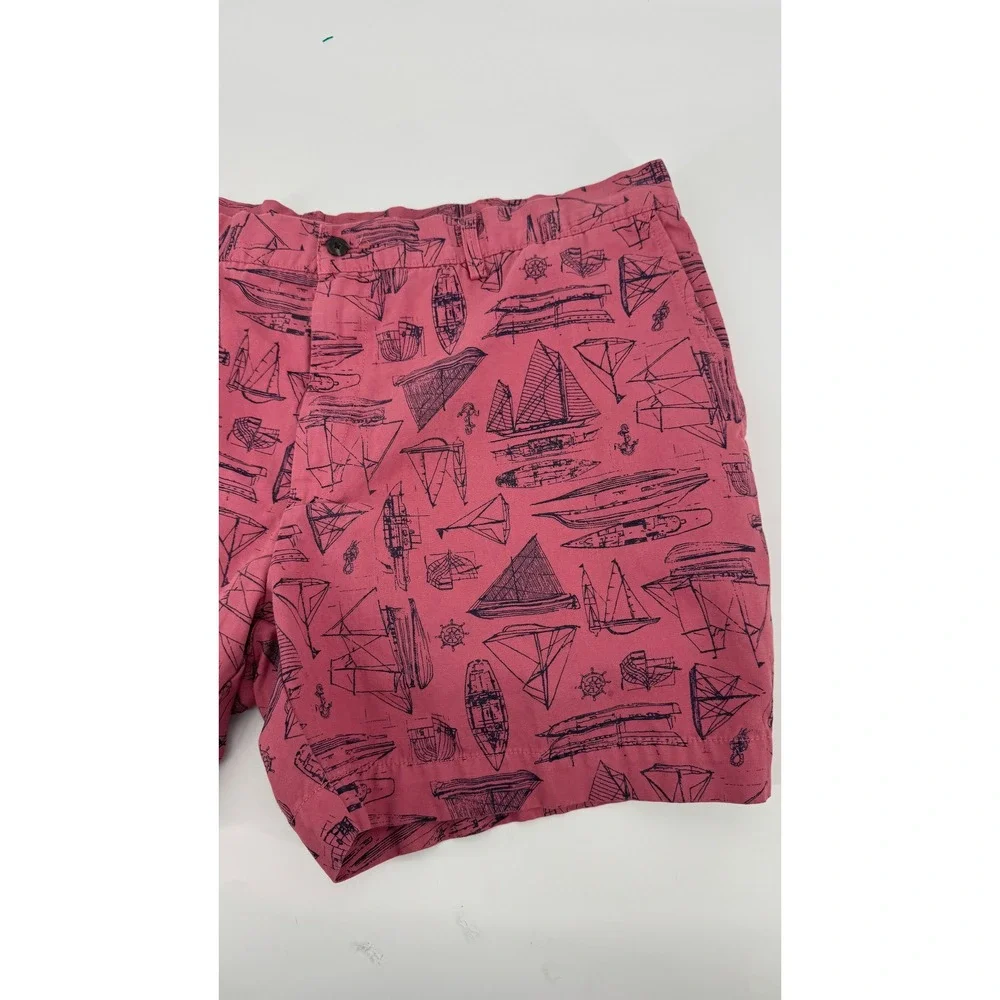 Polo Ralph Lauren Shorts Mens 42 Pink Sailboat Nautical Chino Cotton Summer